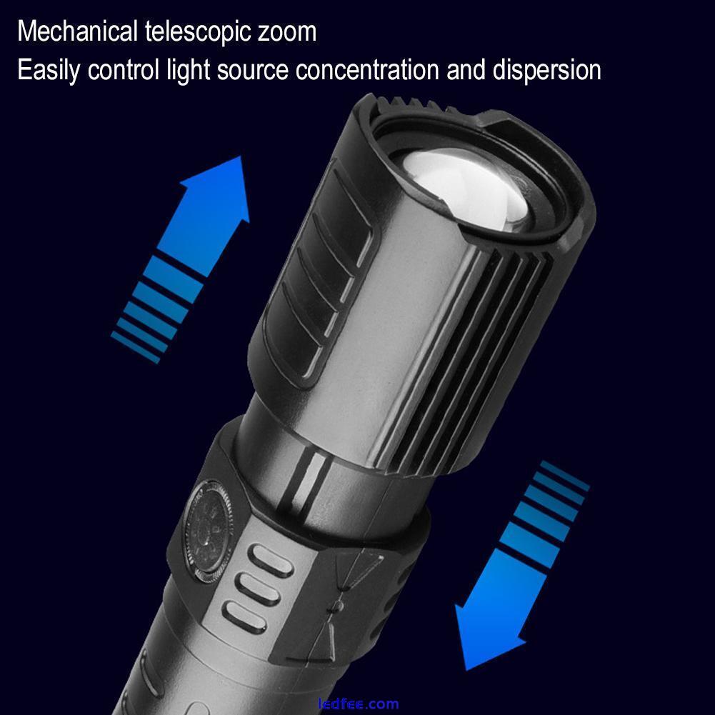 Super Bright LED Tactical Flashlight Work Lights USB-Rechargeable· 4 