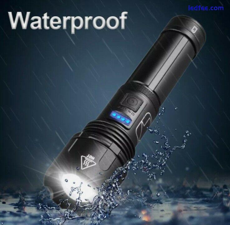 LED Torch Super Bright USB Rechargeable XHP70 Powerful Flashlight 5000 High... 0 