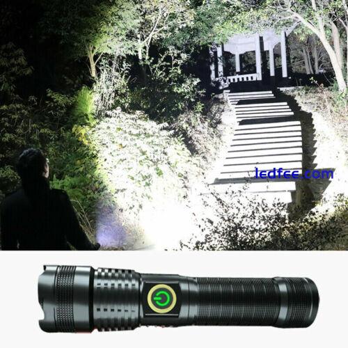 New Rechargeable 1000000 lumens P70 most powerful LED Flashlight USB Zoom torch 2 