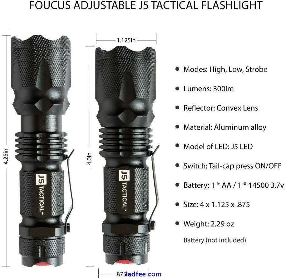 LED Flashlight J5 Tactical V1 Pro - Blinding Bright **AUTHORIZED DEALER 2 