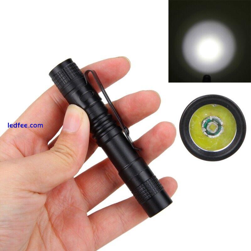 500LM XPE-R3 LED Lamp Clip Mini Penlight Handheld Flashlight AAA Torch Light US 1 