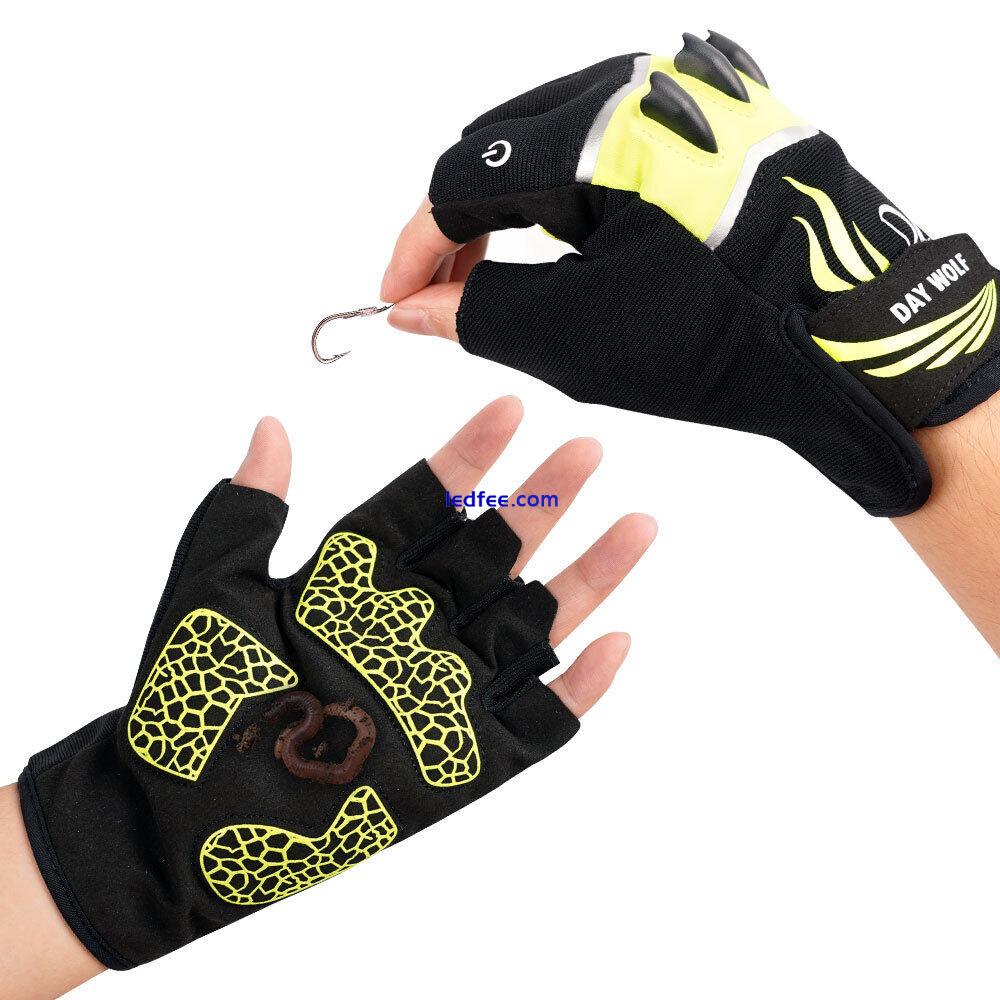 Cycling Non-slip Half Finger Gloves LED Flashlight Sports Bicycle Sports Gloves 2 