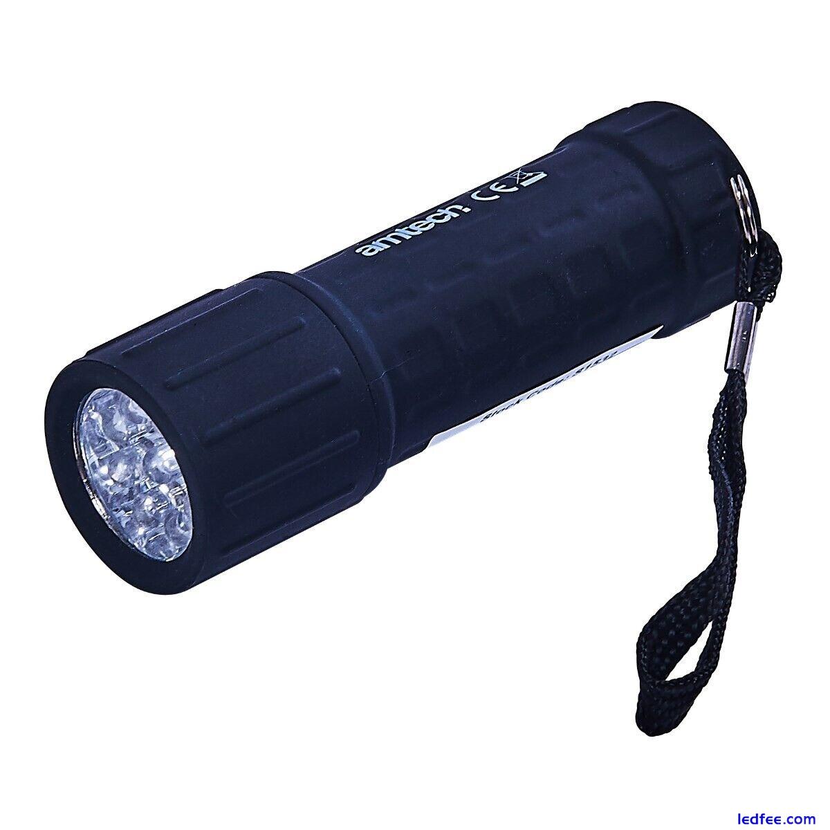 Pocket Flashlight Bright Torch Mini Handheld 9 LED Powerful Tactical + BATTERIES 3 