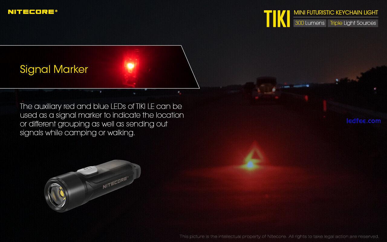 NiteCore TIKI LE Primary OSRAM P8 LED USB Rechargeable Keychain Flashlight Torch 4 