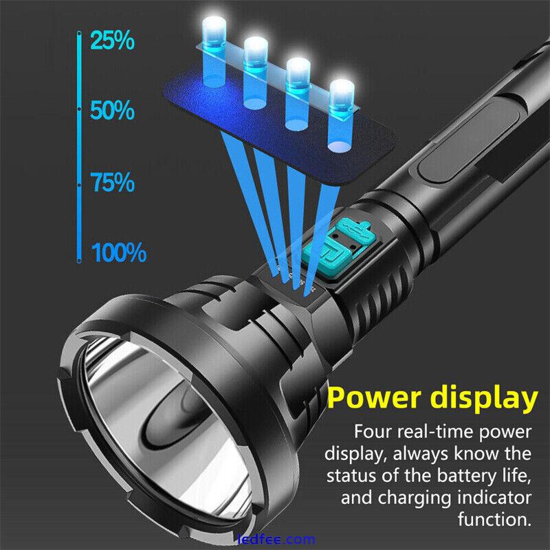 99000LM Super Bright LED Flashlight Rechargeable Tactical Camping Fishing Torch 1 