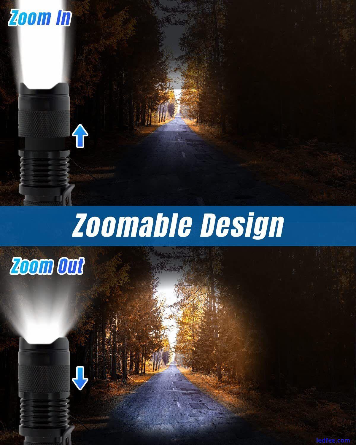 tuare Small LED Torch with AA Battery , 300 Lumens Small Torch LED Super Bright 1 