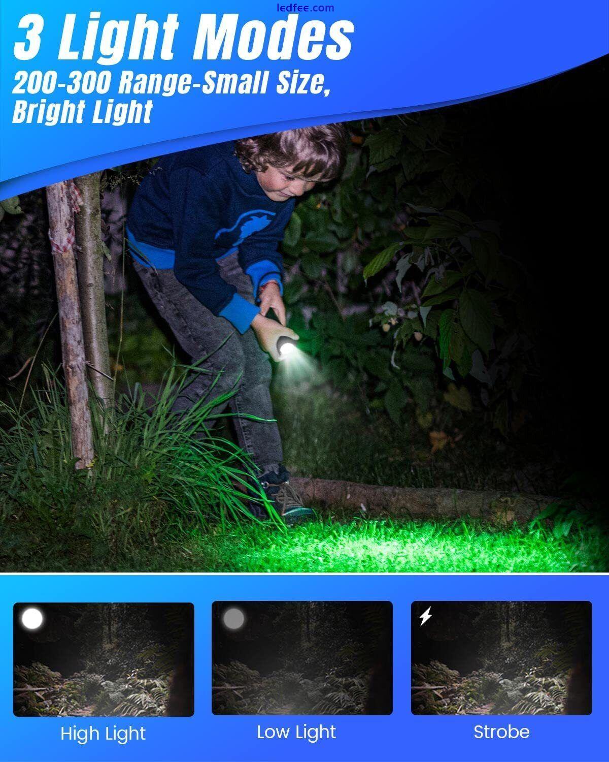 tuare Small LED Torch with AA Battery , 300 Lumens Small Torch LED Super Bright 2 