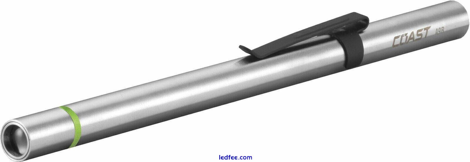 COAST Rechargeable Penlight - Stainless Steel A9R Pen Light USB - ETL10 0 