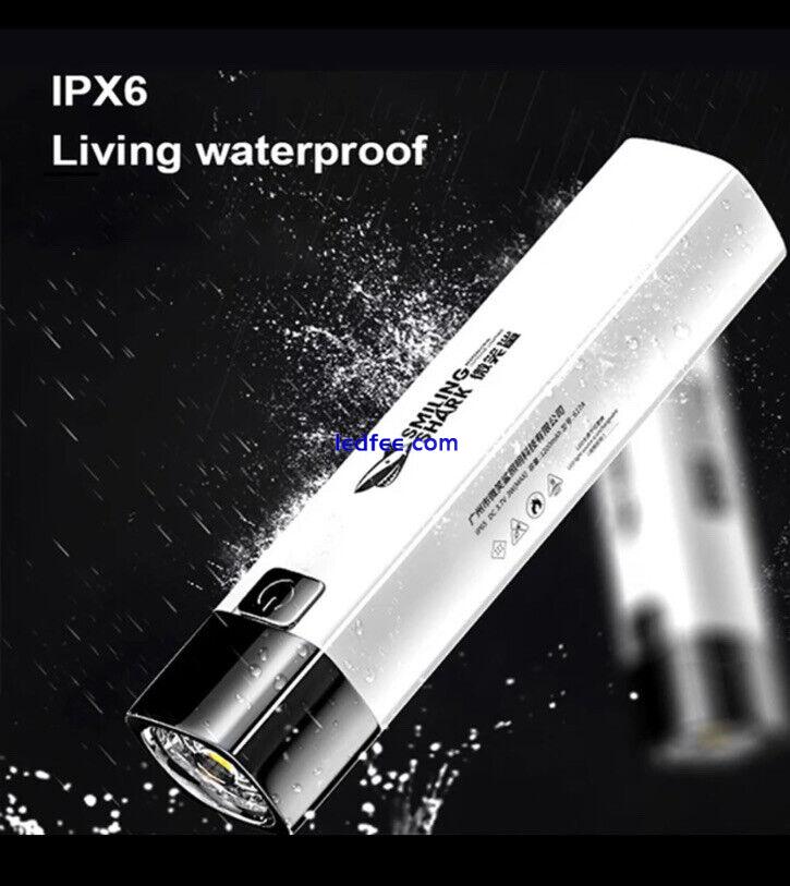 USB Ultra Bright Flashlight Outdoor Portable Mini Led Light Power Bank 0 