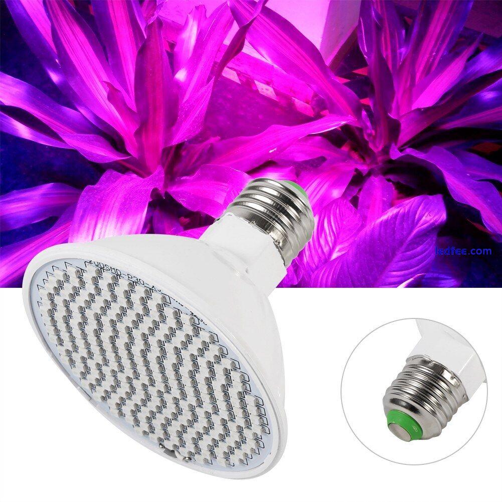 24W 200-LED Plant Grow Light E27 Hydroponic Flower Veg Growing Lamps 85~265V 5 