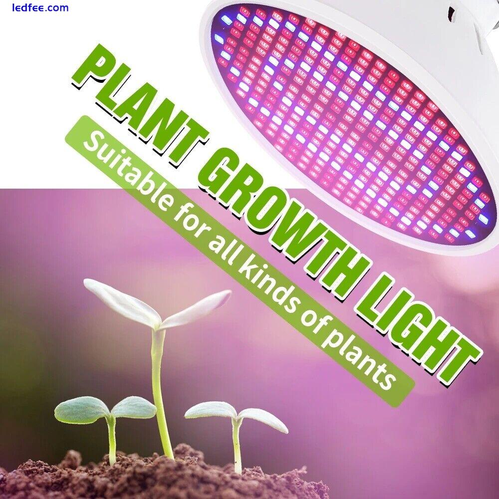 UK 300 LED Plant Grow Light Bulb Greenhouse Indoor Veg Flower Plant Growing Lamp 5 