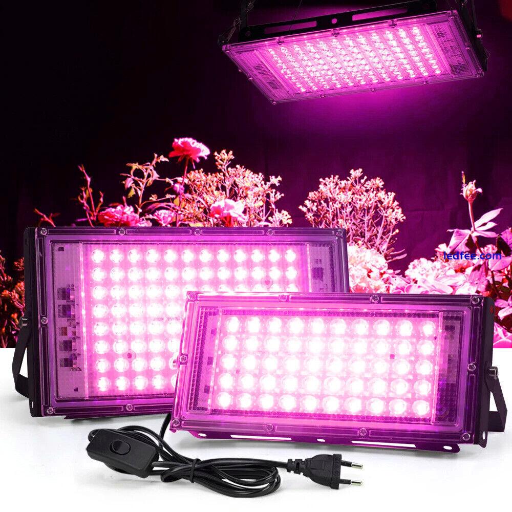 100W LED Grow Light Panel Full Spectrum Plant Lamp for Hydroponic Veg Flowers 0 