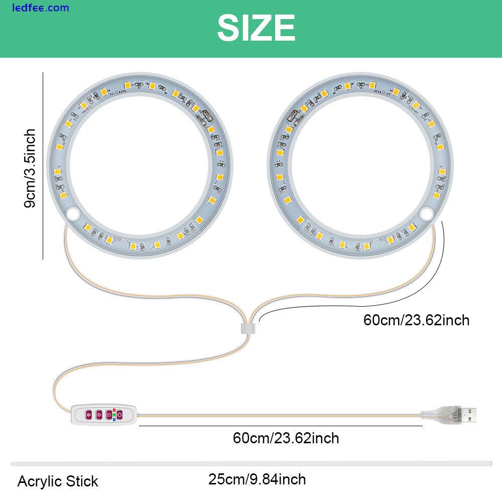 LED Plant Halo Lights Grow Lamp Full Spectrum for Hydroponic Veg Flower Fruit UK 0 