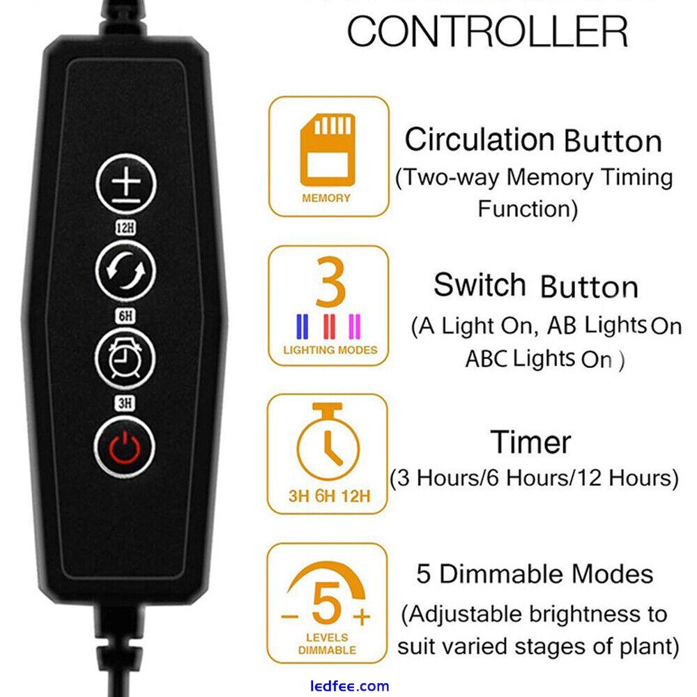 Sunlike LED Grow Light USB 5V Plant Growing Lamp Light Timer Plants Hydroponics 3 