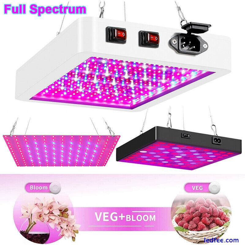 LED Grow Lamp Full Spectrum Growing Light Panel Indoor Plants Veg Flower UK 60W 0 