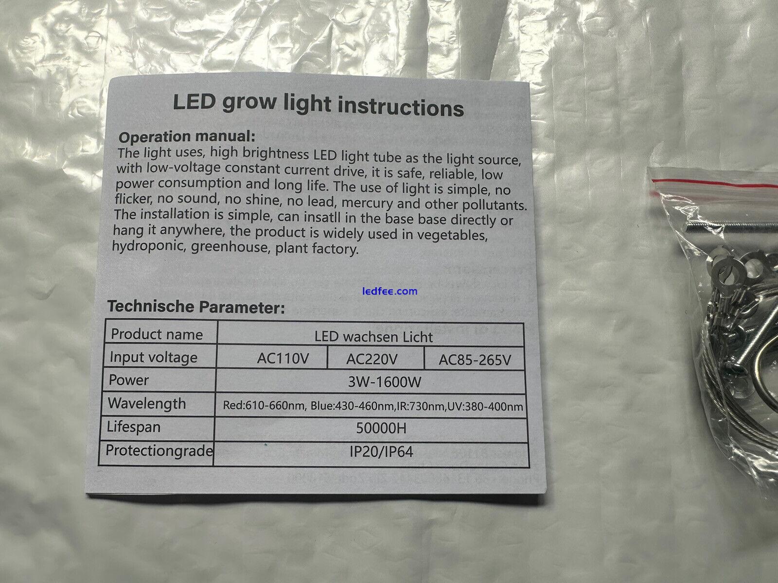 LED GROW LIGHT Square Series  3W-1600W For Greenhouse, Vegetables etc,New 2 