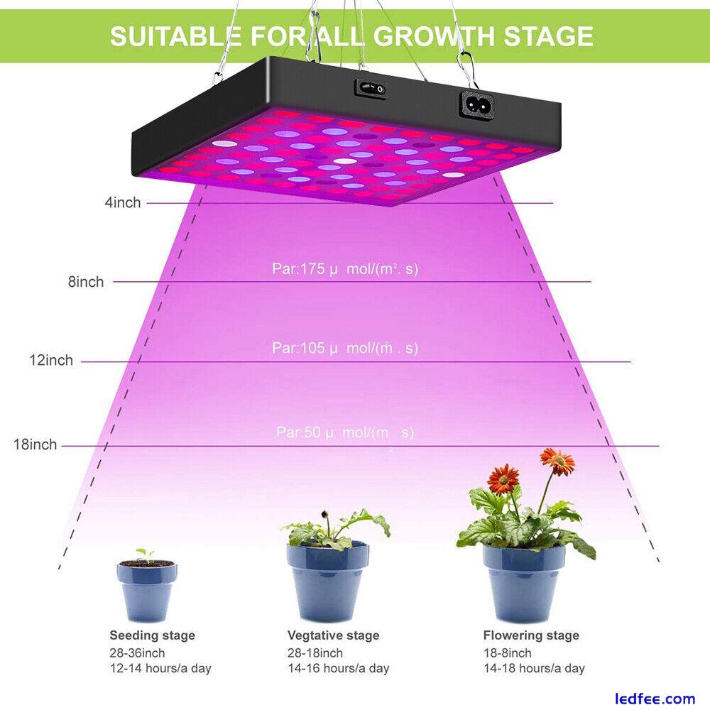 LED Grow Light Kit Full Spectrum Lamp For Panel Indoor Veg Flower Plant UV/IR UK 3 