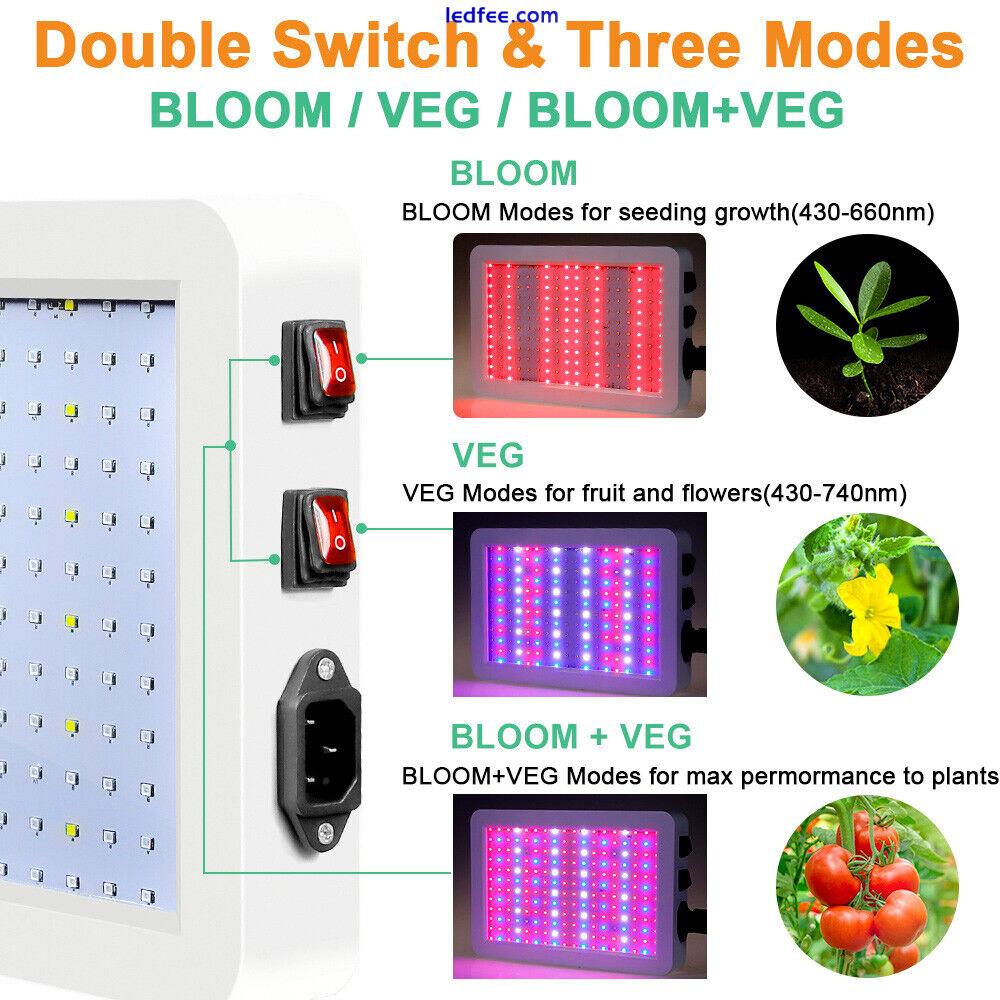 LED Grow Light Kit Full Spectrum Lamp For Panel Indoor Veg Flower Plant UV/IR UK 4 