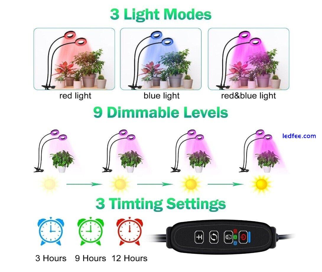 LED Grow Light, Full Spectrum Plant Grow Lights with 2 Adjustable Gooseneck... 2 