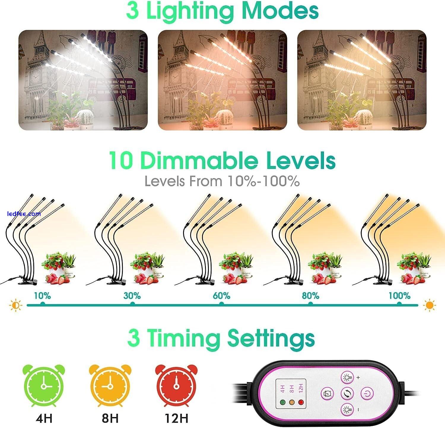 Plant Light, Grow Lights for Indoor Plants, 80 LEDs Led Grow Light 10 Dimming 1 