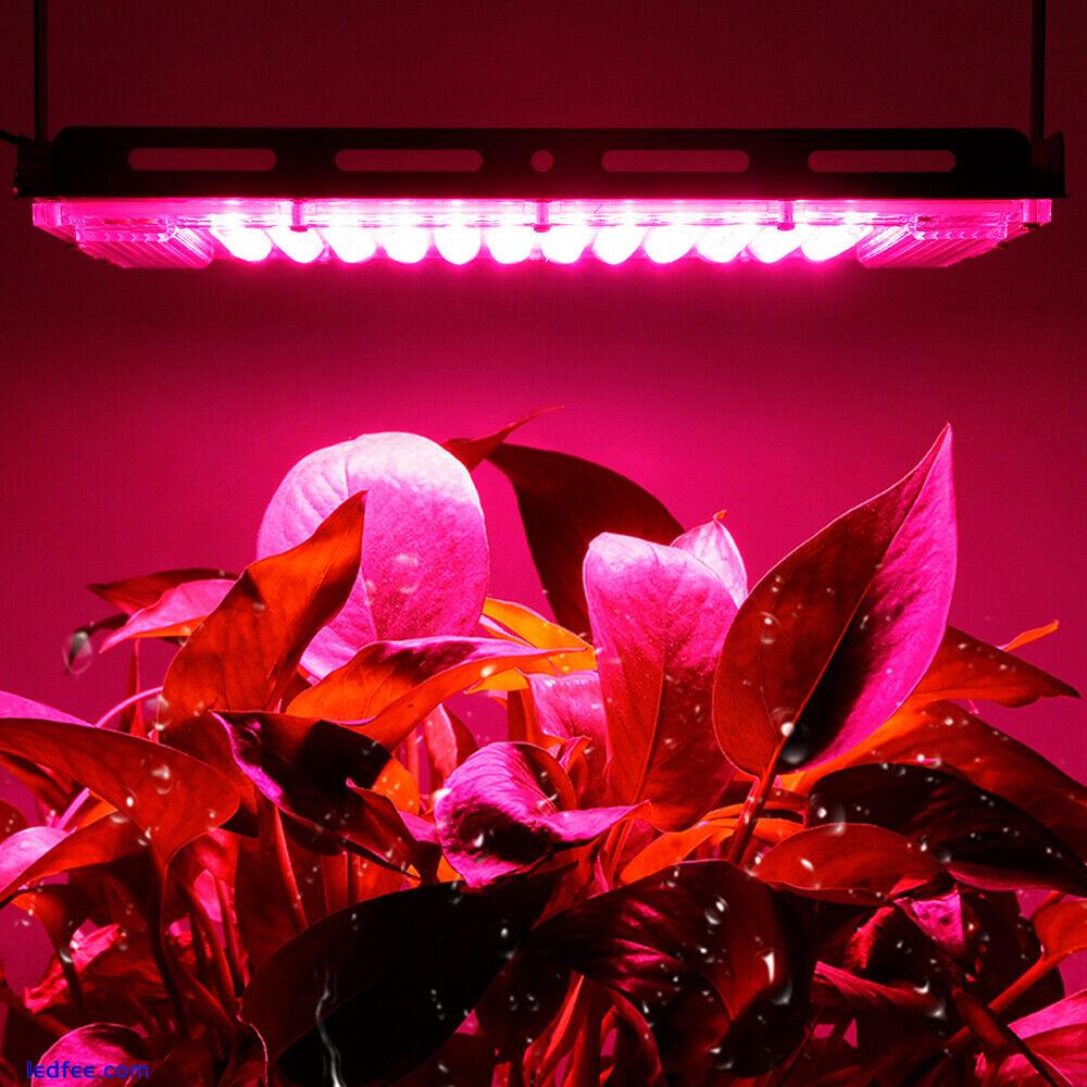 100W LED Grow Lights Full Spectrum Indoor Veg Flower Plant Panel Growing Lamp UK 0 