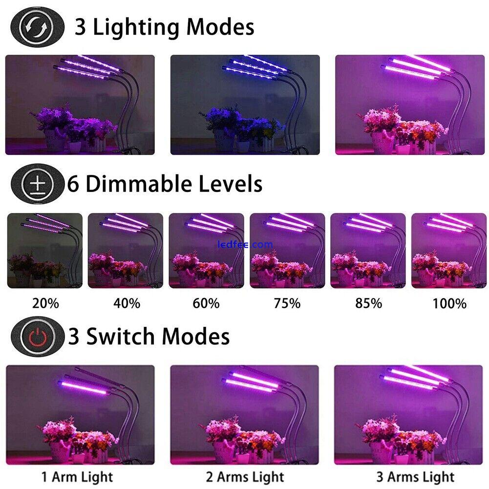 60W LED Grow Light for Indoor Plant Spectrum Clip Growing Lamp for House Garden 2 
