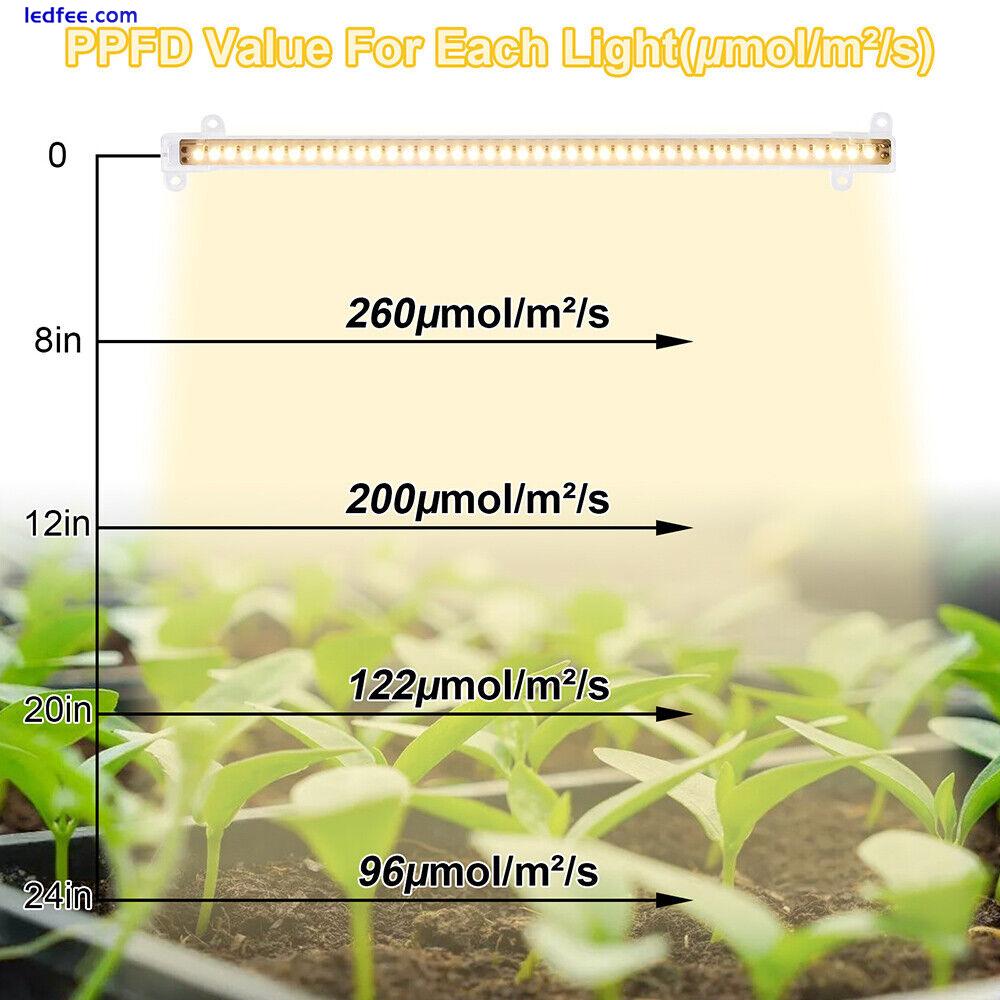 42-288 LEDs Grow Light Strip Bar Full Spectrum Plant Lamp For Indoor Flower Veg 2 