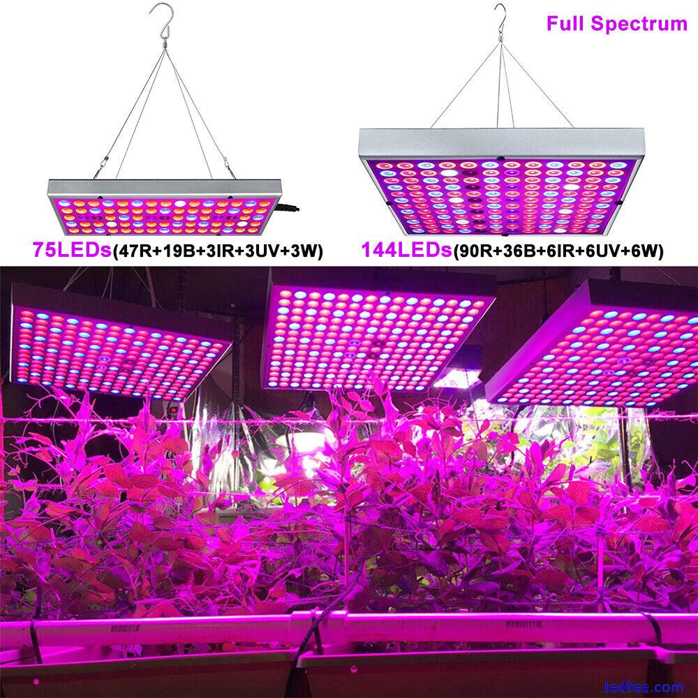 25W/45W LED Grow Lights Panel Lamp UV Full spectrum Hydroponic Plant Veg Flower 1 