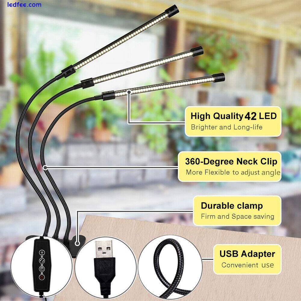 Daylight USB Tubes LED Plant Grow Light Indoor Seed Veg Flower Greenhouse Lamp 4 