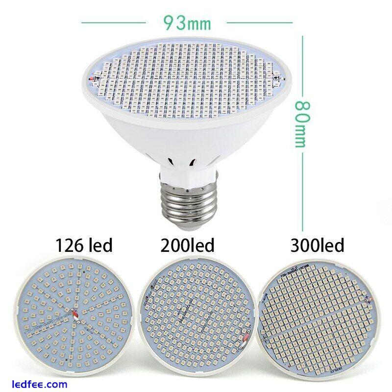 Full Spectrum E27 300 LED Growing Lights Bulb Lamp for Hydroponic Indoor Plant 2 