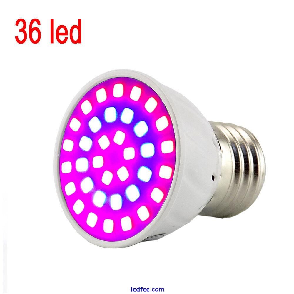36 LED Plant Grow Light E27 Lamps for Plants Flower Vegs Greenhouse Hydro 0 