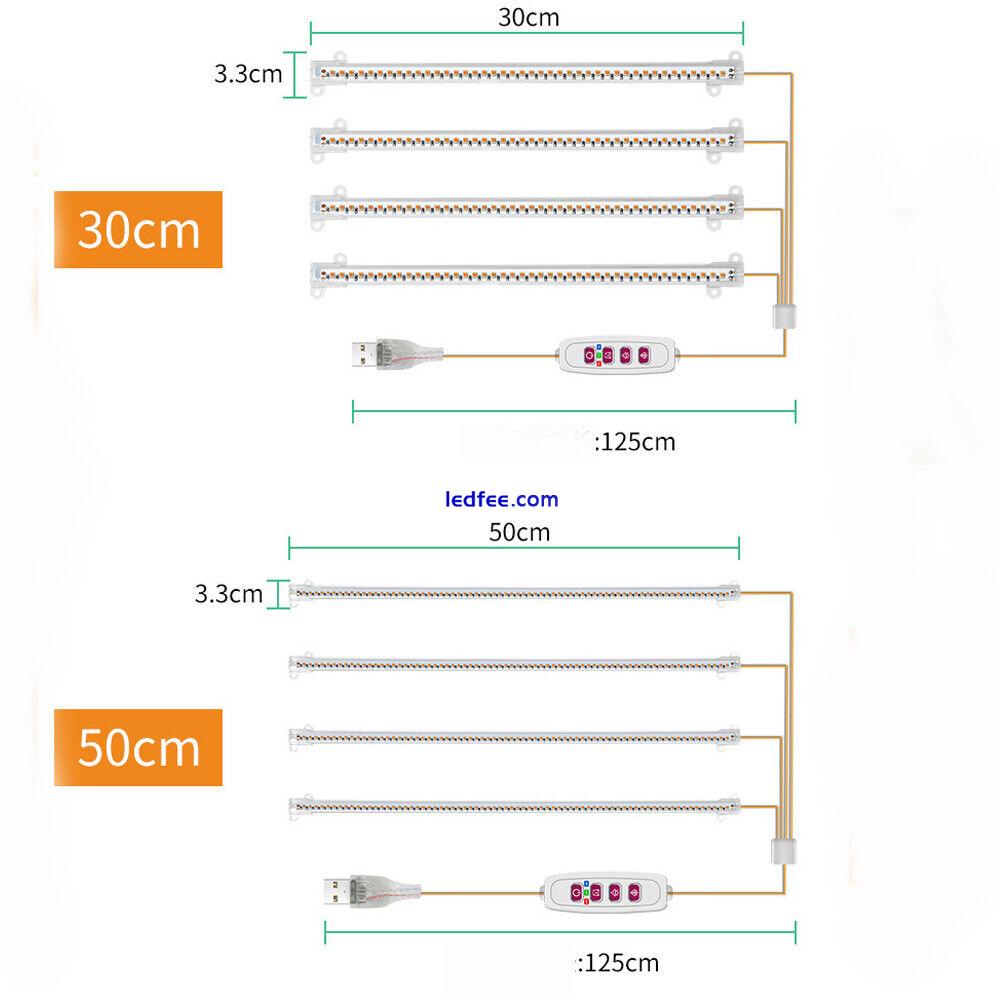 LED Grow Light Tube Strip Full Spectrum Lamp For Indoor Plant Flower Veg Growing 3 