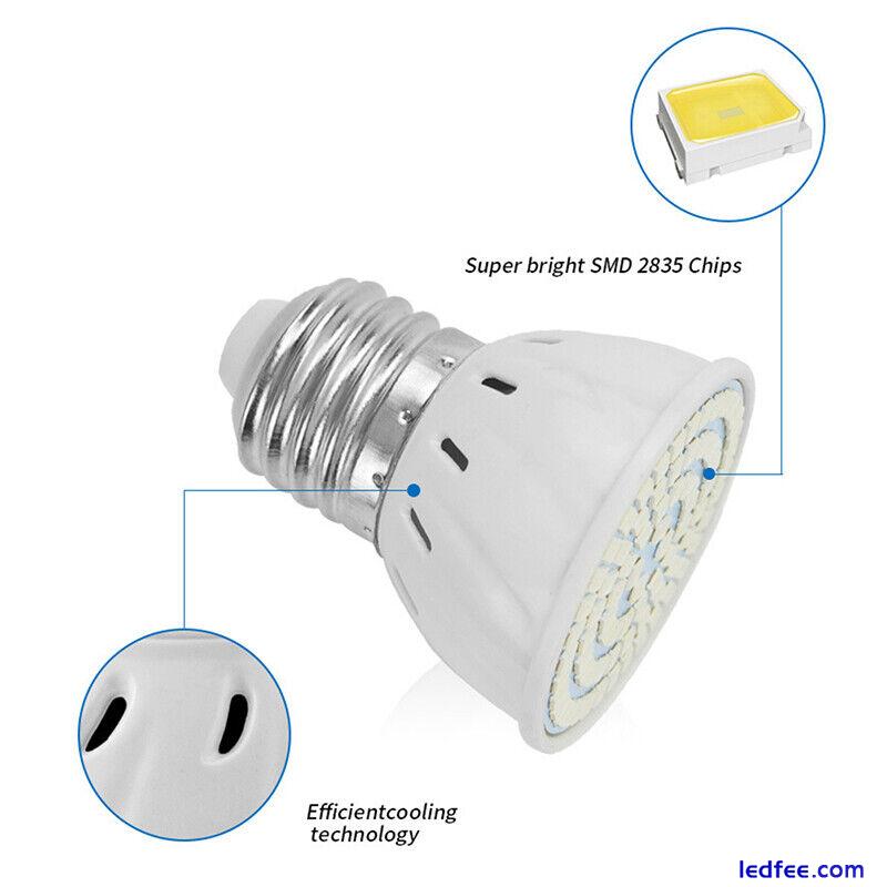 48/60/80 220V LED Grow Light E27 Lamp Bulb for Plant Hydroponic Full Spectrum&CR 2 