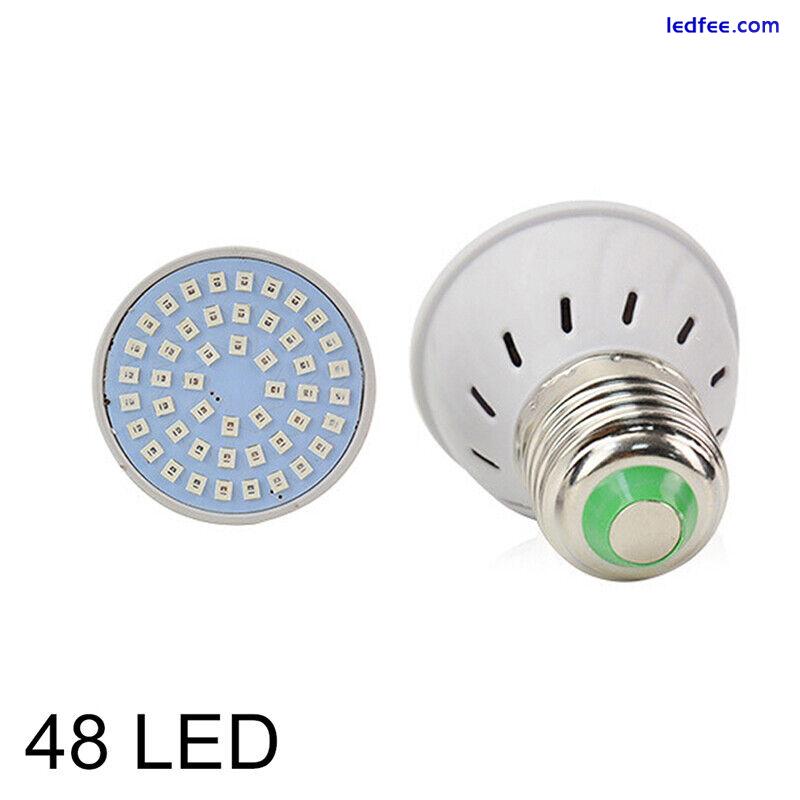 48/60/80 220V LED Grow Light E27 Lamp Bulb for Plant Hydroponic Full Spectrum&CR 5 