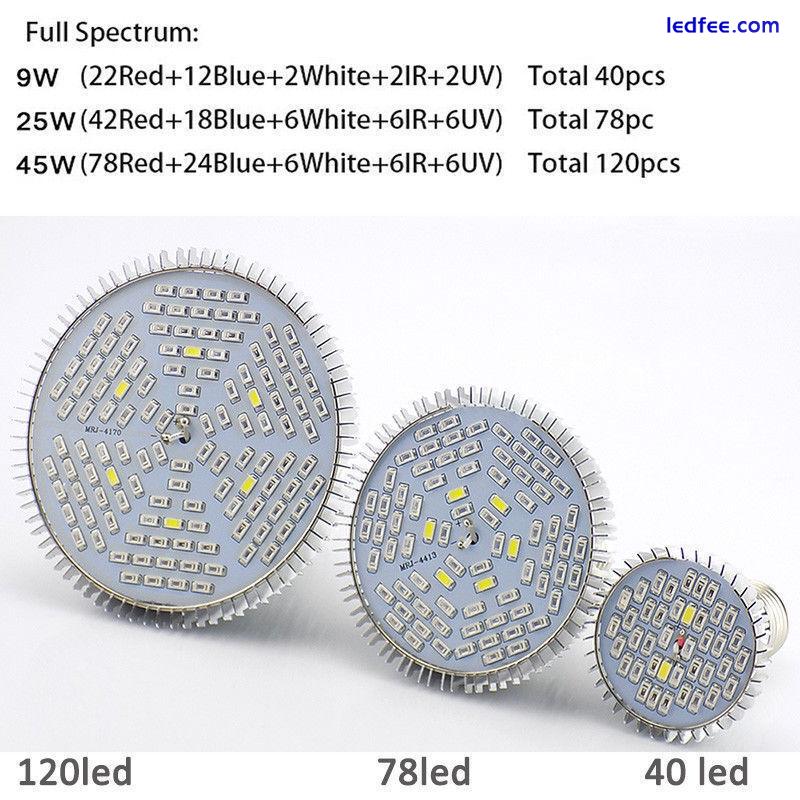 Full Spectrum E27 LED Plant Grow Light Growing Lamp Bulb For indoor Flower hydro 3 