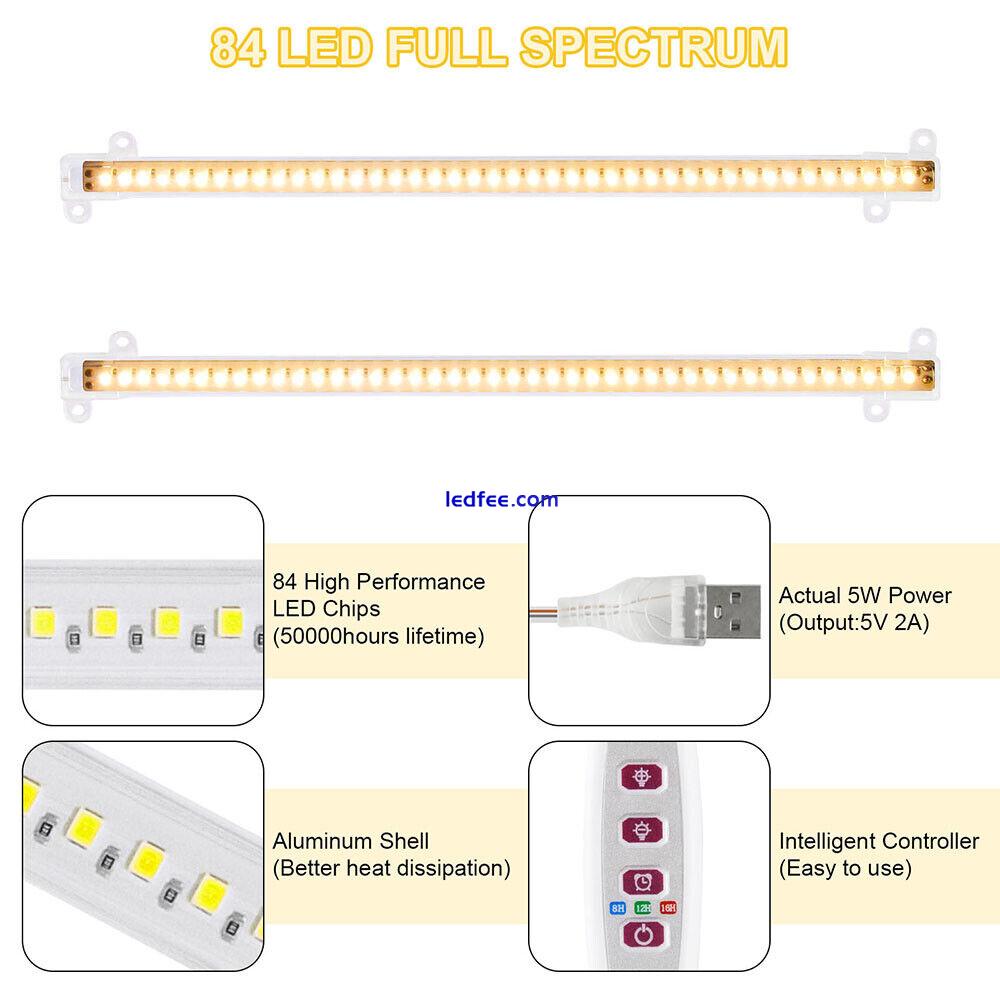 LED Wachstumslicht Vollspektrum Grow Pflanzenlampe Streifen für Zimmerpflanzen 4 