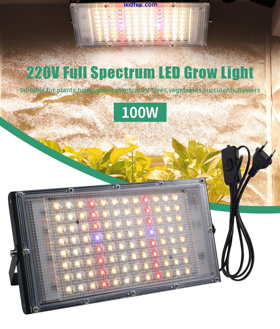 100W LED Grow Light With Stand Full Spectrum Sunlike LED Phyto Growth Lighting 0 