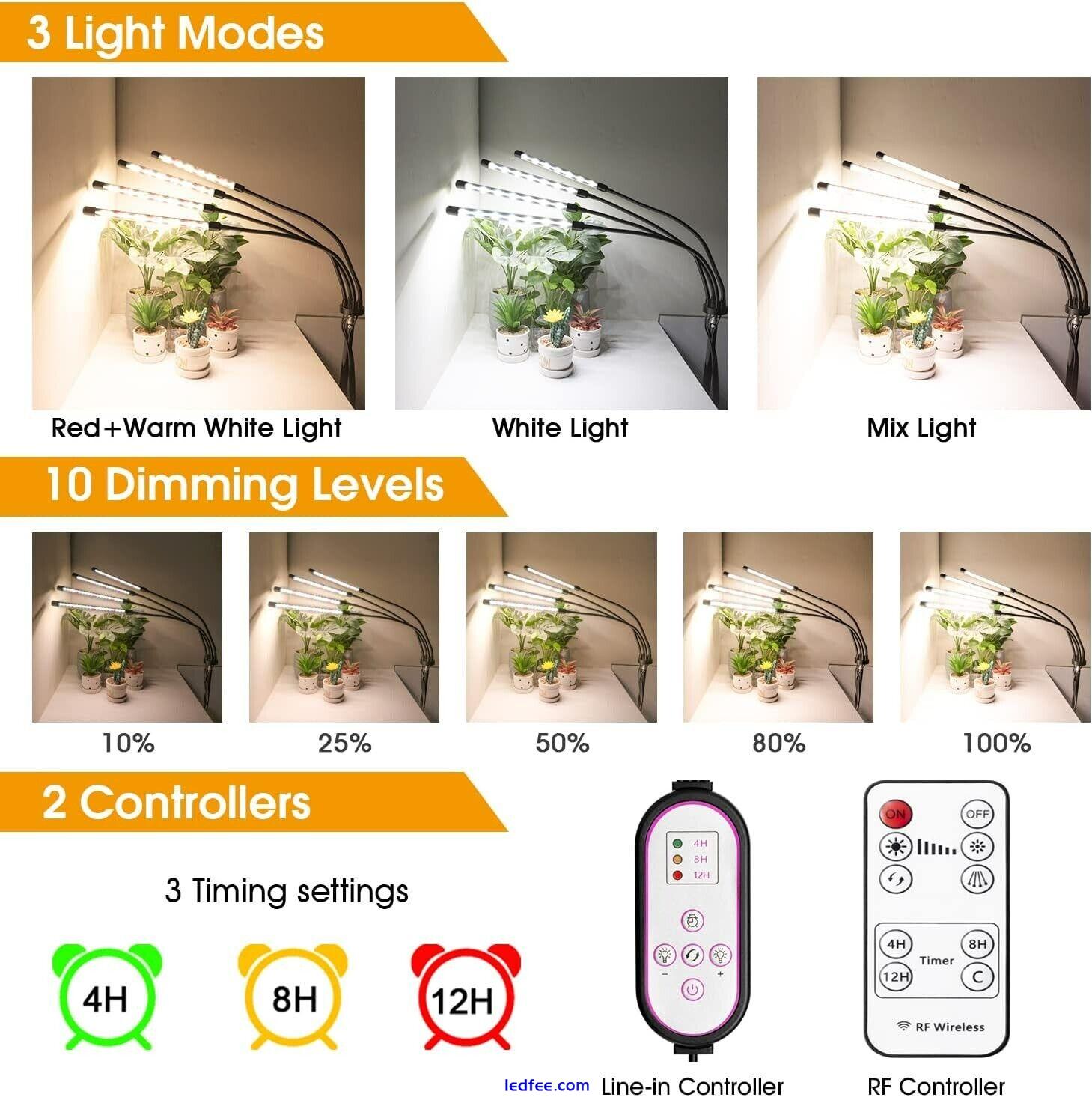 WOLEZEK Grow Lights for Indoor Plants, 80Leds Plant Light with Stand for Tall 1 
