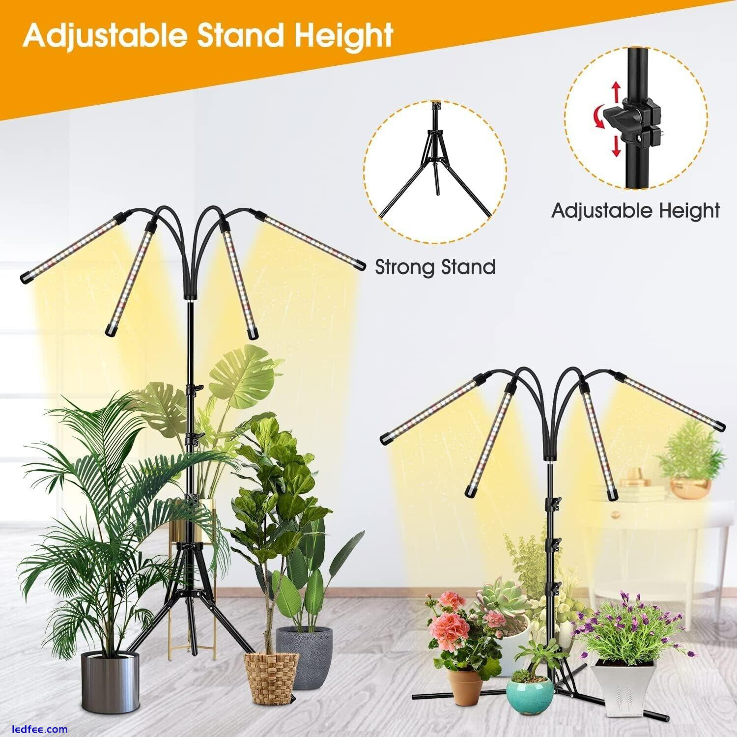 WOLEZEK Grow Lights for Indoor Plants, 80Leds Plant Light with Stand for Tall 2 