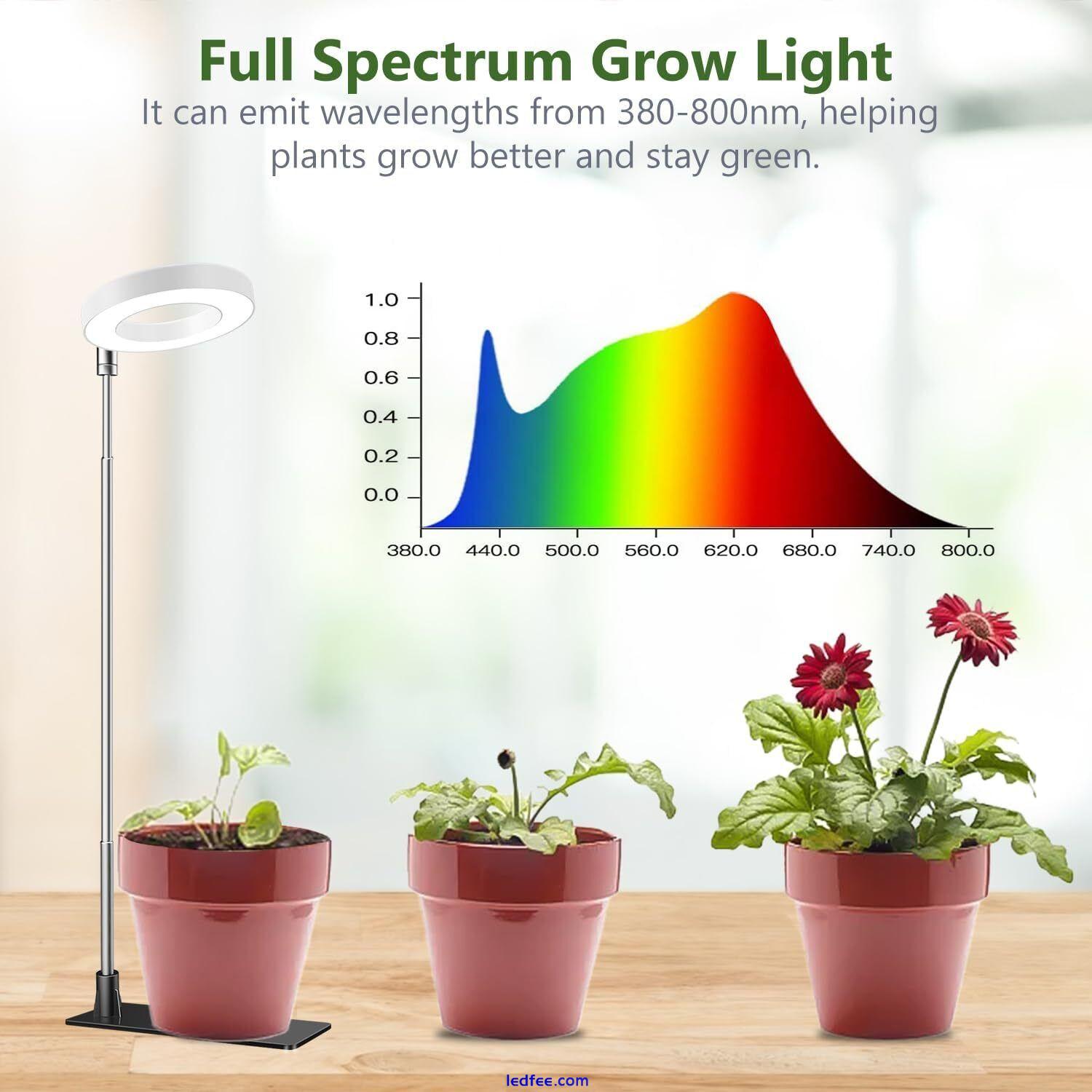 Kullsinss LED Grow Light with Base, 3000-6500K Full Spectrum Plant Grow Lights 1 