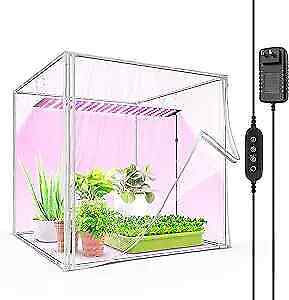  Portable Mini Greenhouse with LED Grow Lights for Indoor Plants, 40W High  0 