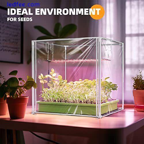  Portable Mini Greenhouse with LED Grow Lights for Indoor Plants, 40W High  2 