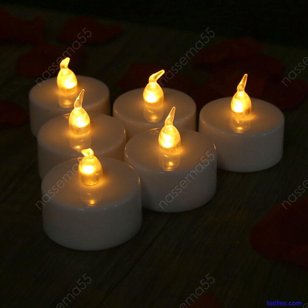 24PCS Tea Lights Candles LED FLAMELESS FLICKERING W/ Remote Control Wedding Xmas 4 