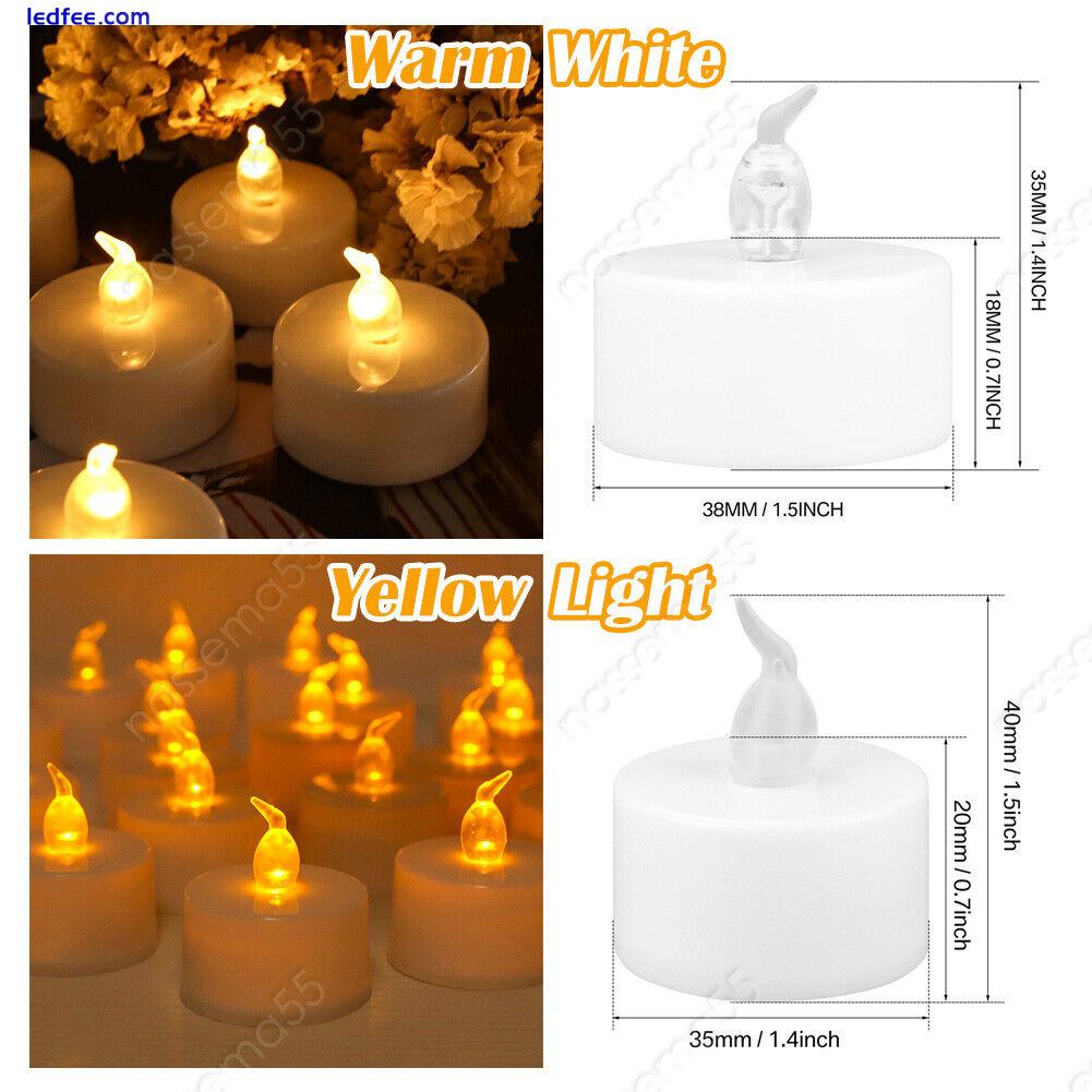 24PCS Tea Lights Candles LED FLAMELESS FLICKERING W/ Remote Control Wedding Xmas 5 