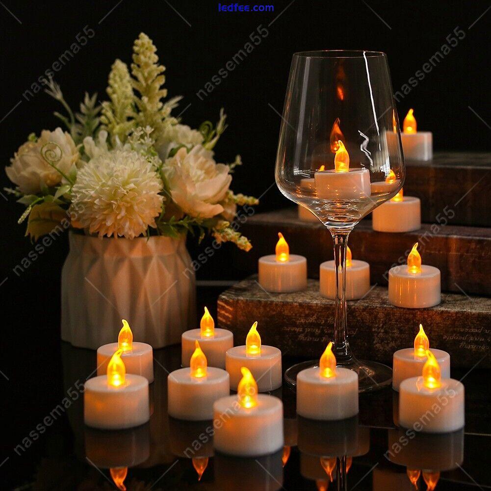 24PCS Flameless LED Tea Lights Candles Flickering Battery Operated Wedding UK 1 