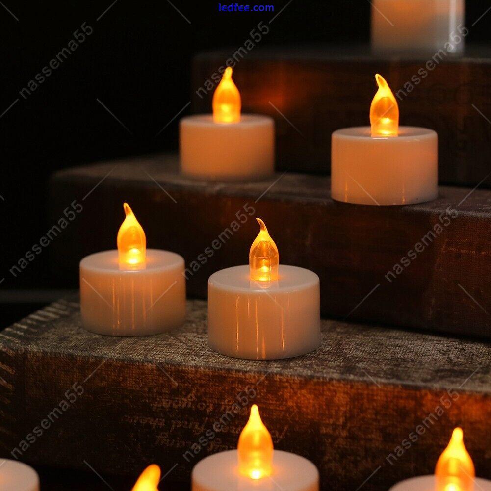 24PCS Flameless LED Tea Lights Candles Flickering Battery Operated Wedding UK 4 