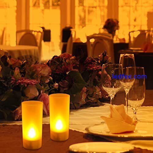 Rechargeable Tea Lights Candles, 12pcs Electric Battery Flameless LED 3 