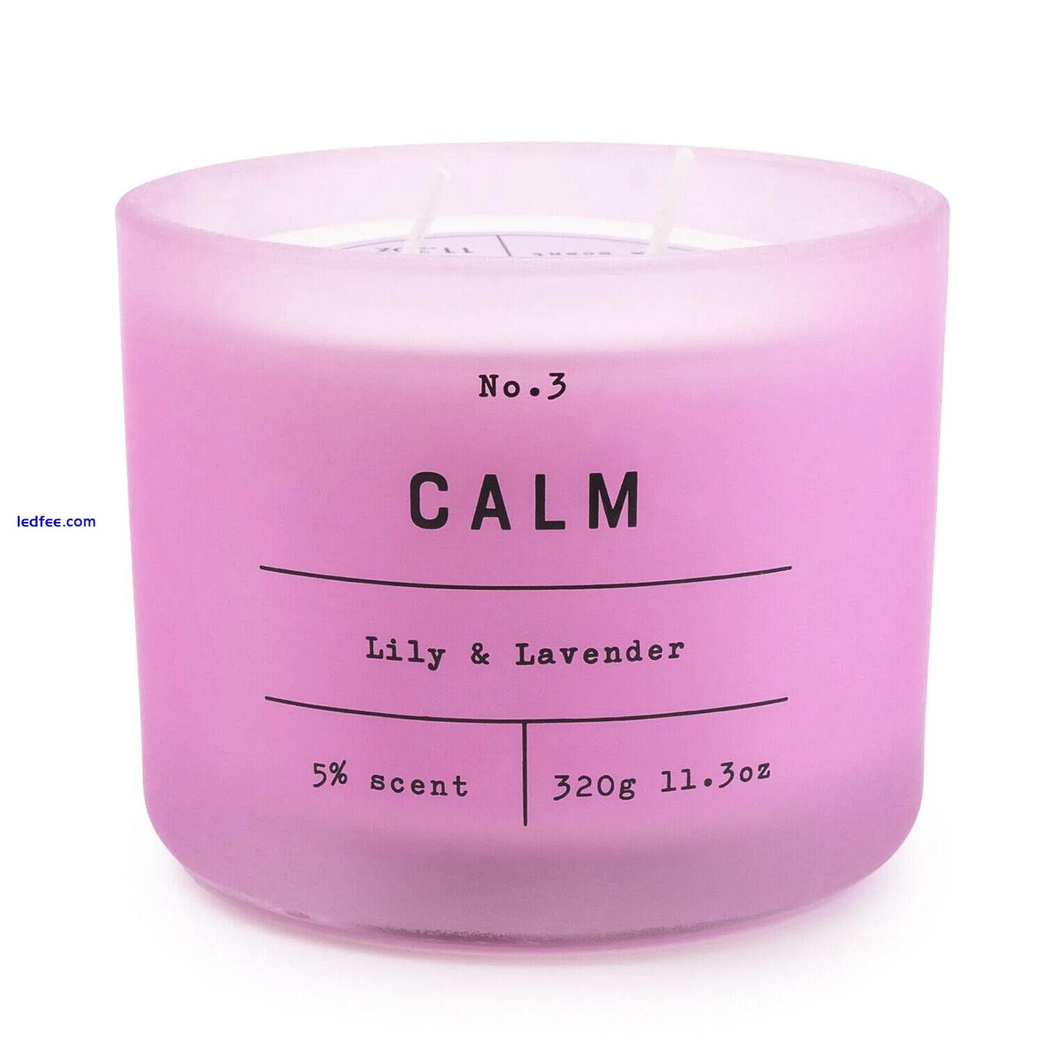 Scented Candles Long Burning 2 Wick - 11.3 OZ Calm Soy Wax Candle 28 Hour Time 2 