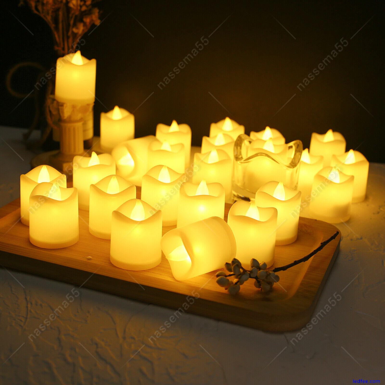 24PCS Led Tea Lights Candles LED FLICKERING Battery Operated Wedding Christmas 0 