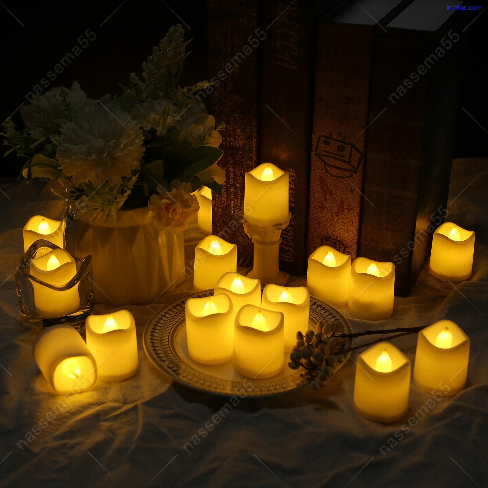 24PCS Led Tea Lights Candles LED FLICKERING Battery Operated Wedding Christmas 4 